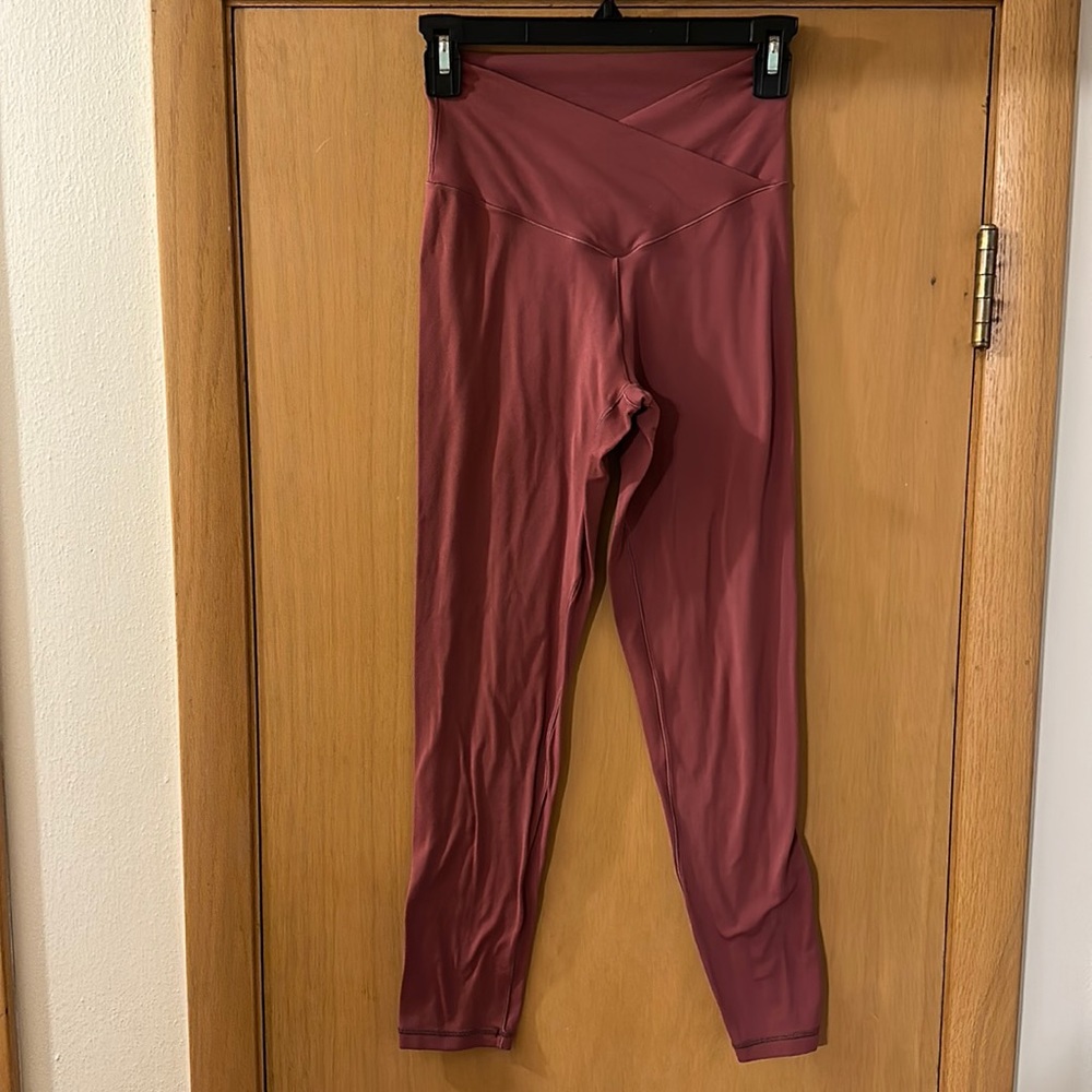 Offline by Aerie Crossover Real Me High Rise 7/8 Leggings Rose Pink Medium - Picture 4 of 12